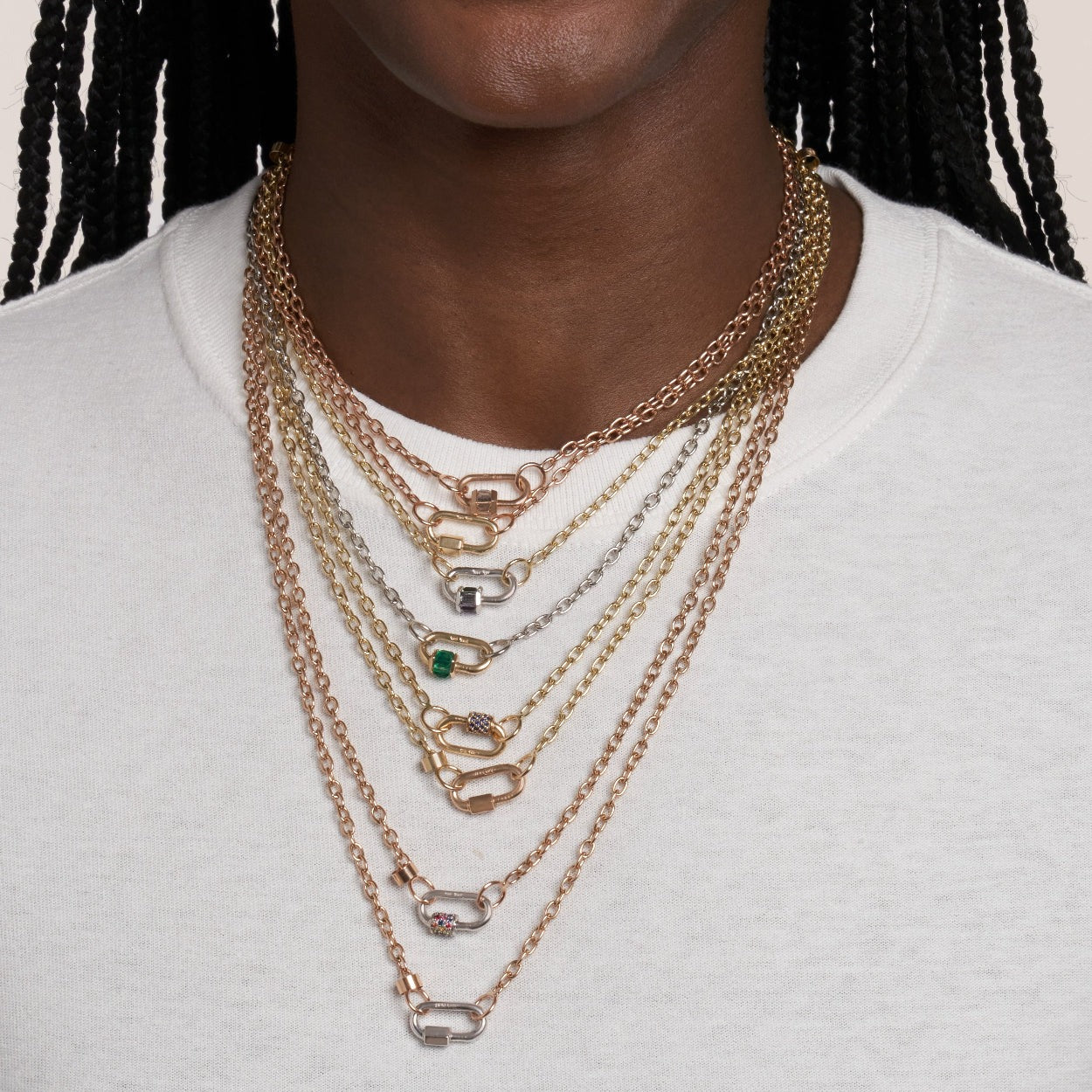 Marla Aaron 14K Yellow Gold Pulley Chain Necklace