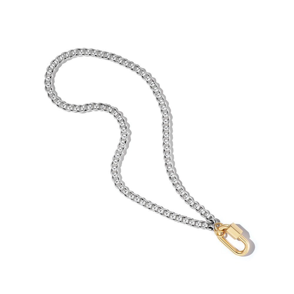 Marla Aaron Silver Rolling Curb Chain Necklace