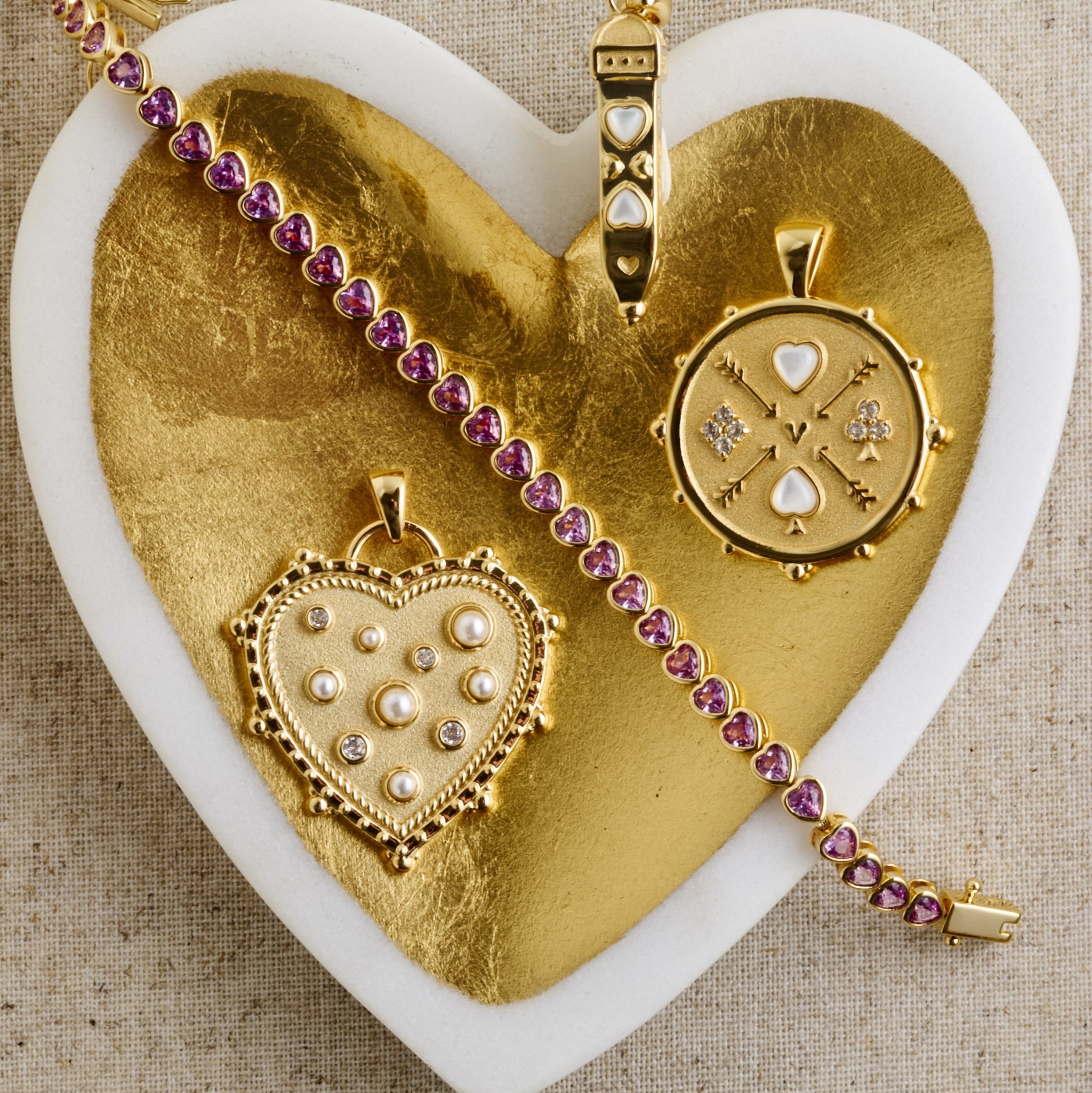 Jane Win LOVE in the Air Heart Pendant Necklace