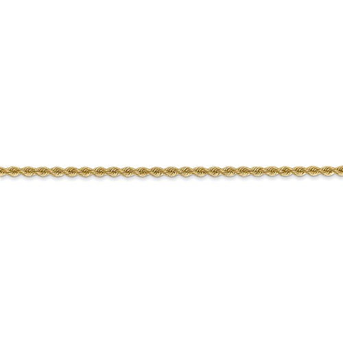 14K Yellow Gold 2mm Rope Chain Necklace