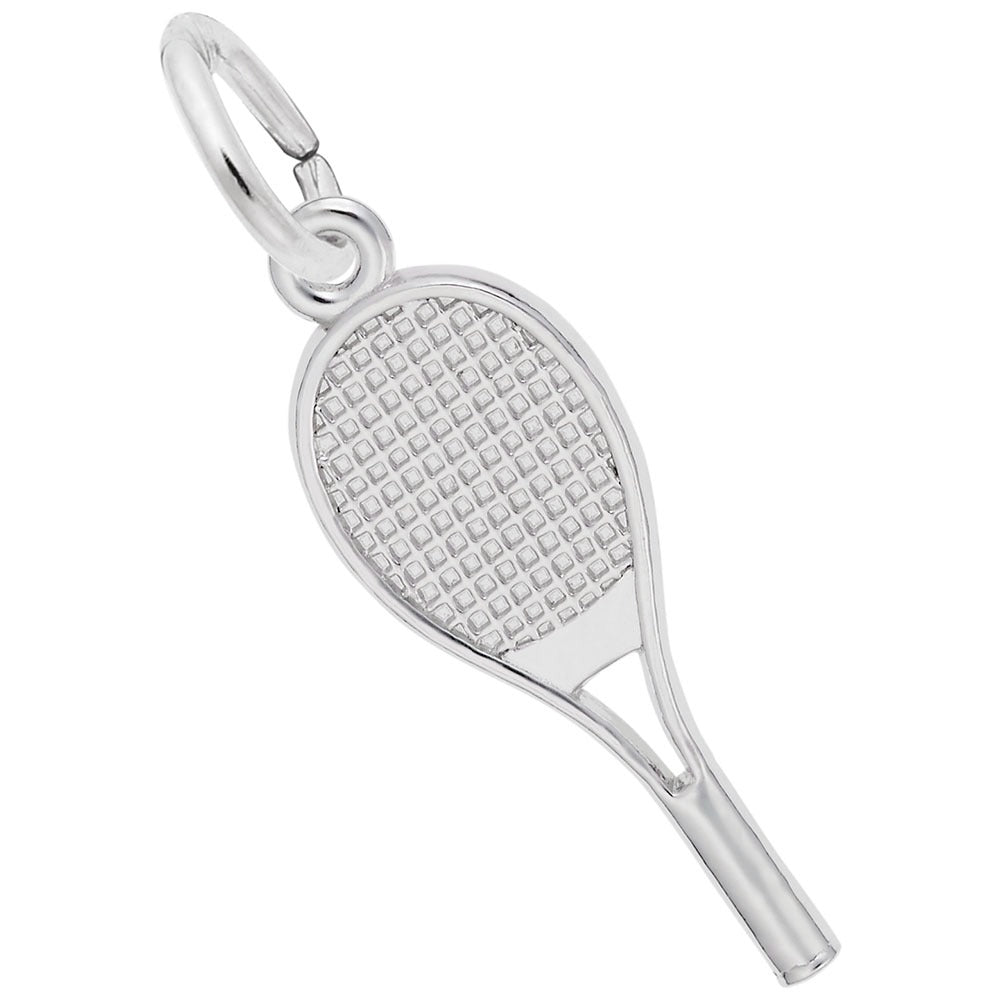 Sterling Silver Small Tennis Racquet Charm