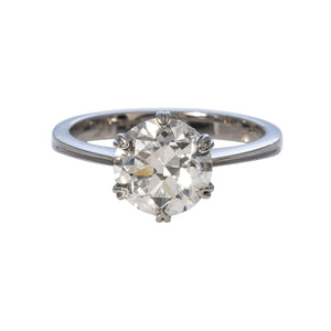 2.24ct Old Transitional Cut Diamond Solitaire Engagement Ring