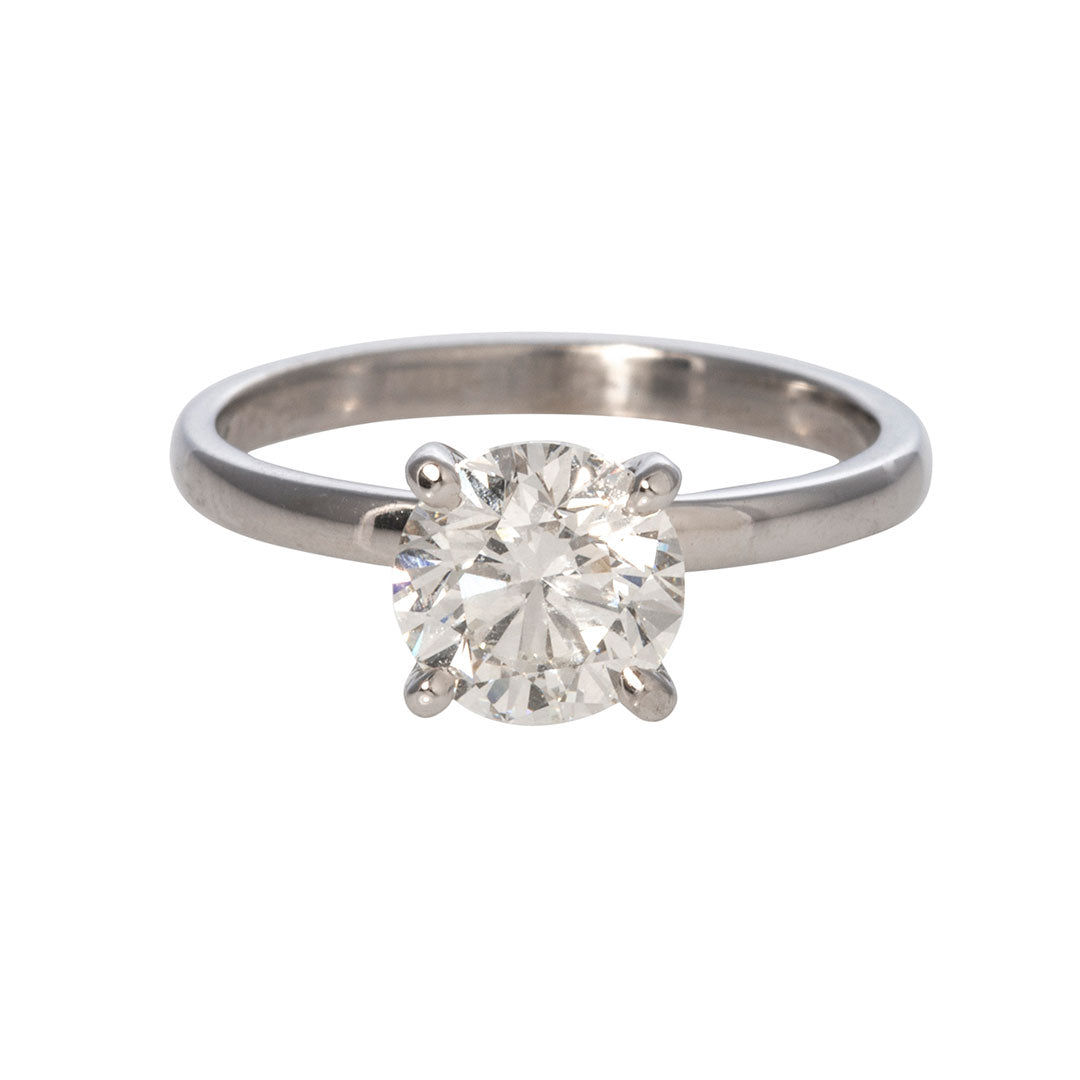 1.5ct Round Diamond Solitaire 14K Gold Engagement Ring
