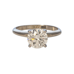 Estate 1.97ct Diamond Solitaire 14K Gold Engagement Ring