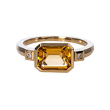 Citrine & Diamond 14K Yellow Gold Ring