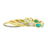 Freida Rothman Touch of Turquoise 5 Stack Ring