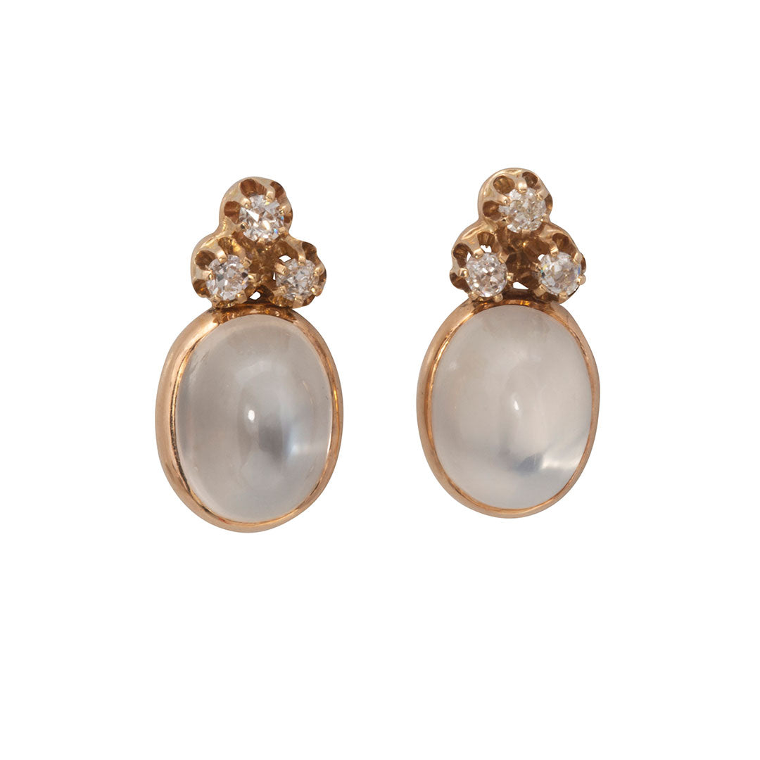 Diamond, 14k White Gold Filigree Earrings