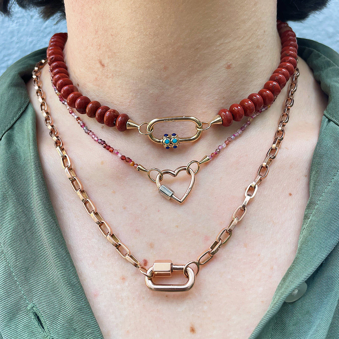 Marla Aaron Red Jasper Rondelle Strand