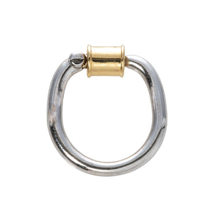 Marla Aaron Silver & 18K Gold Trundle Lock Ring