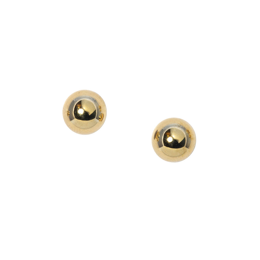 14K Yellow Gold 7mm Ball Stud Earrings