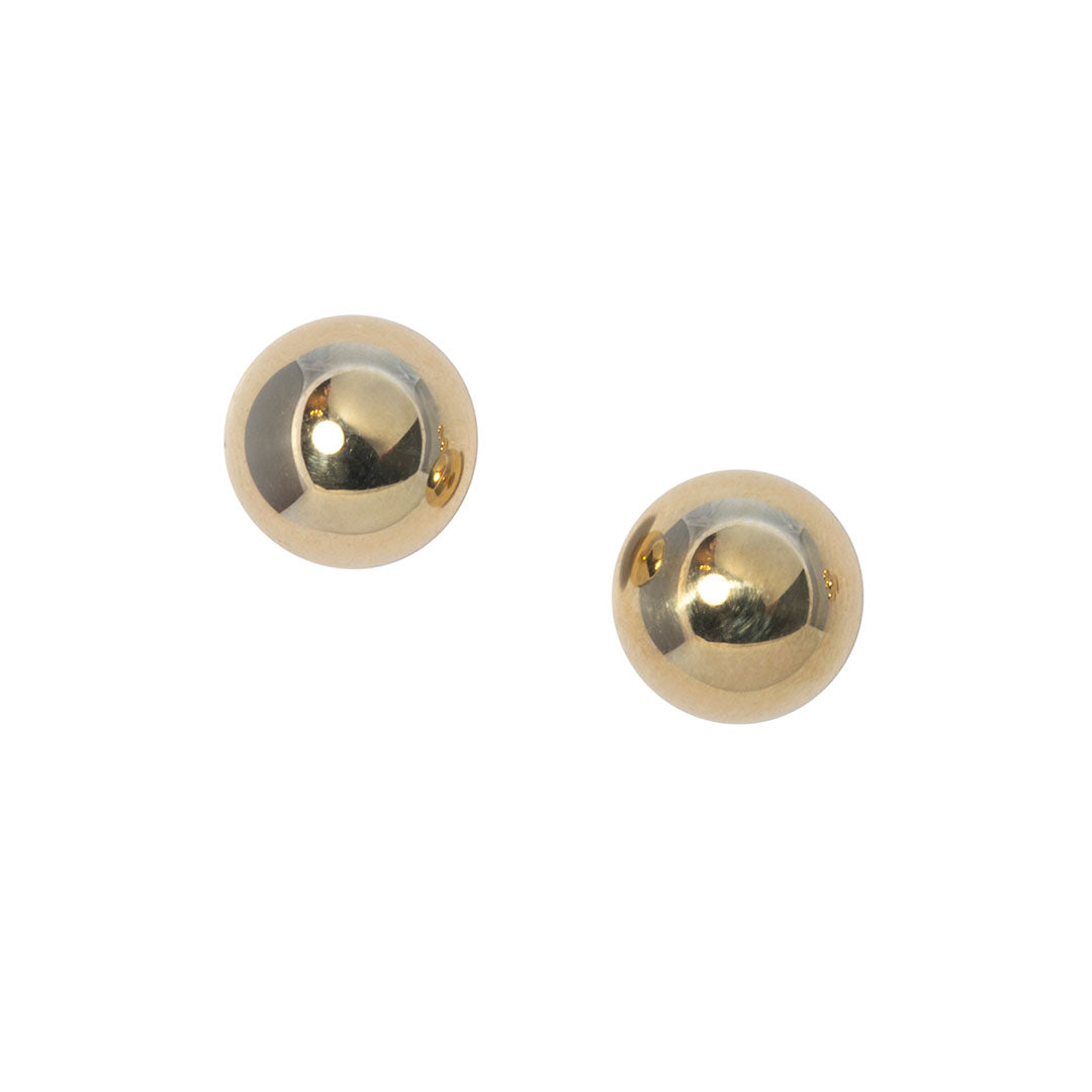 14K Yellow Gold 8mm Ball Stud Earrings