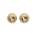14K Yellow Gold 12mm Half Ball Stud Earrings