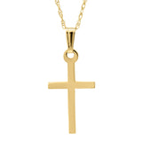 Child 14K Yellow Gold 10x21mm Cross Pendant Necklace