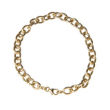 14K Yellow Gold Mixed Small Oval Link Bracelet