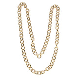 14K Yellow Gold Mixed Medium Oval Link Necklace