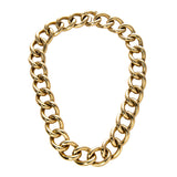 Italian 18K Yellow Gold Curb Link Necklace 17"