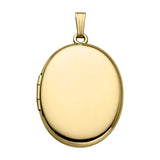 Adult 14K Yellow Gold 23x30mm Oval Locket Necklace