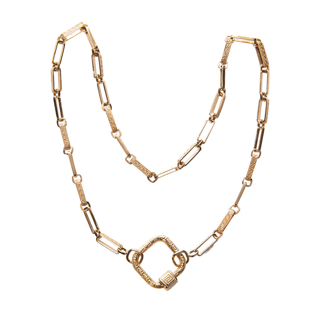 Marla Aaron 14K Yellow Gold Meander Chain Necklace