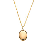 Adult 14K Yellow Gold 20x25mm Oval Locket Necklace