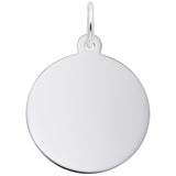 Sterling Silver Small Round Disc Charm