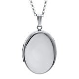 Adult Sterling Silver 20x25mm Oval Locket Necklace