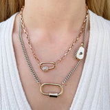 Marla Aaron Silver Heavy Curb Chain Necklace