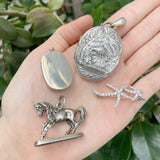 Victorian Sterling Silver Horse Fob Pendant