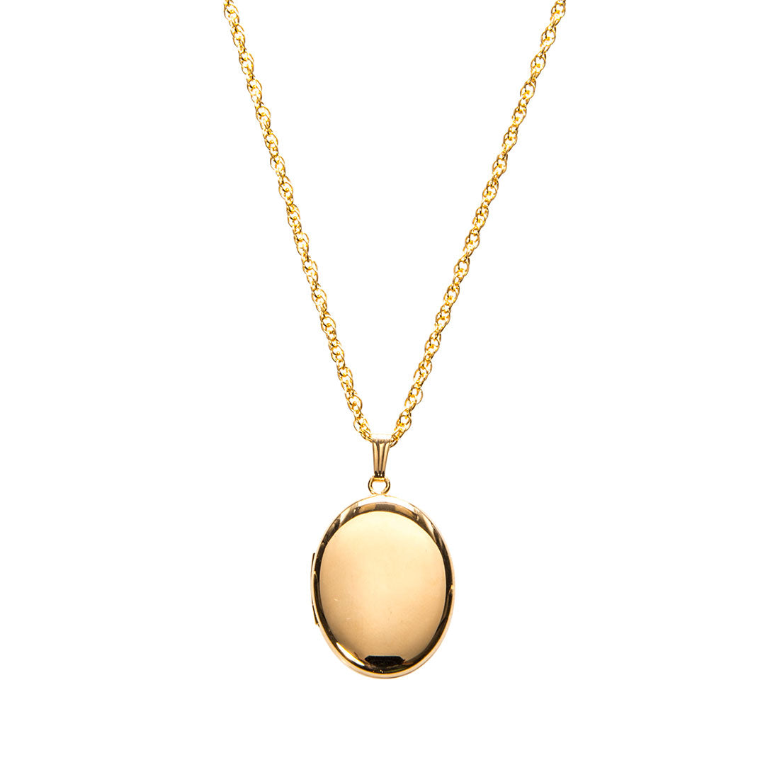Adult 14K Gold Filled 20x25mm Oval Locket Necklace