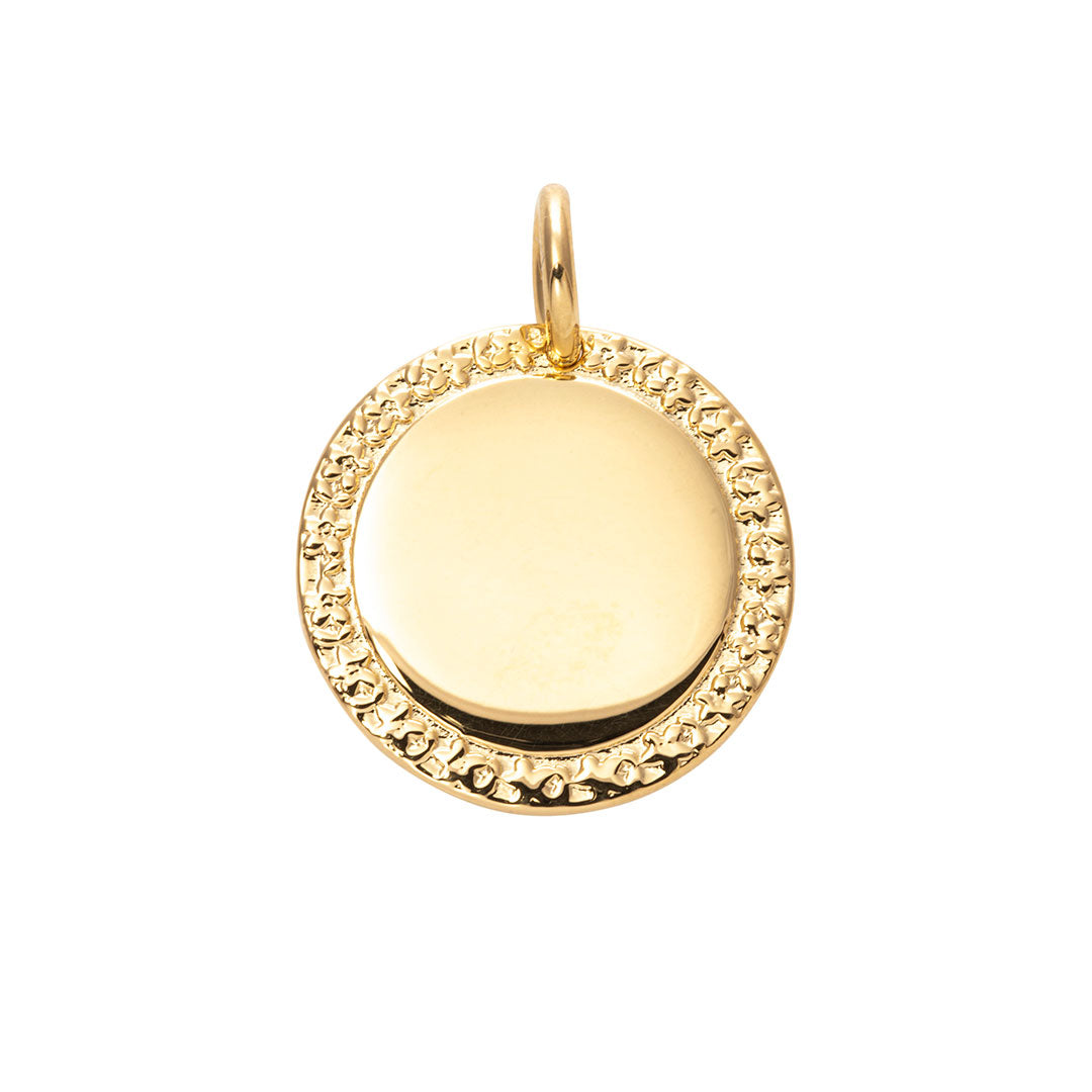 Goldbug Forget Me Not Small Disc Pendant