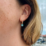 Goldbug Turquoise Flower Earring Charms