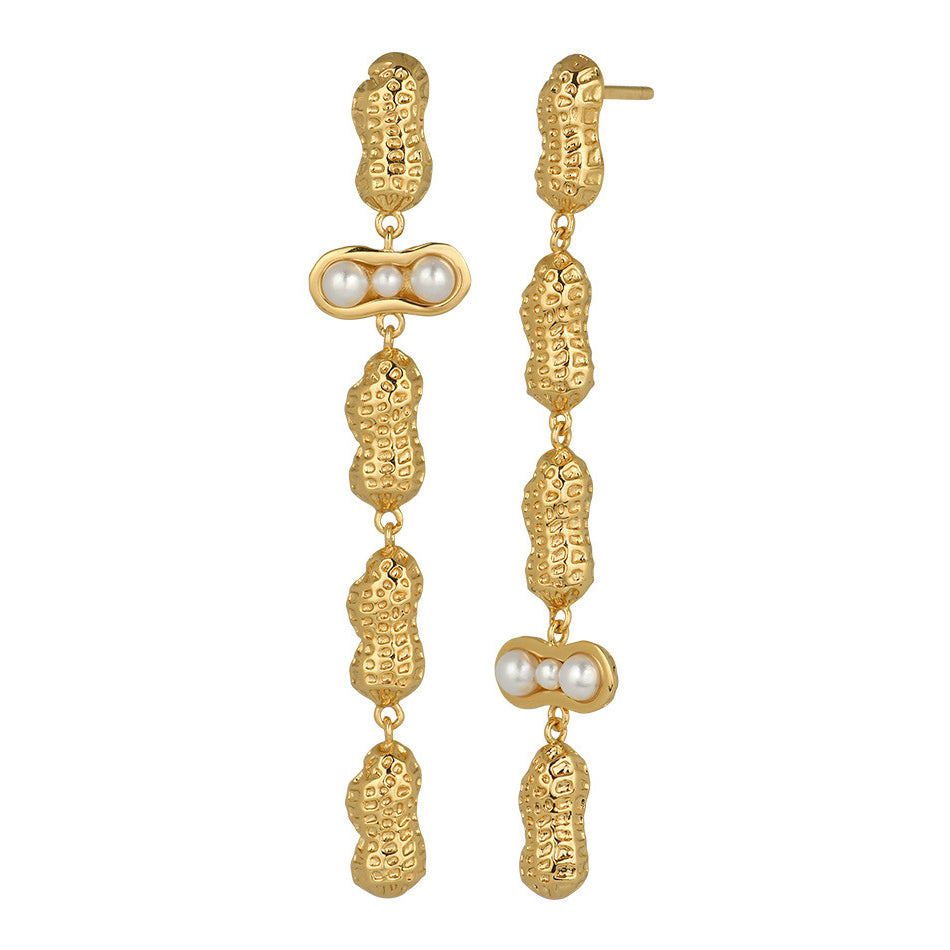 Goldbug Peanut Drop Earrings