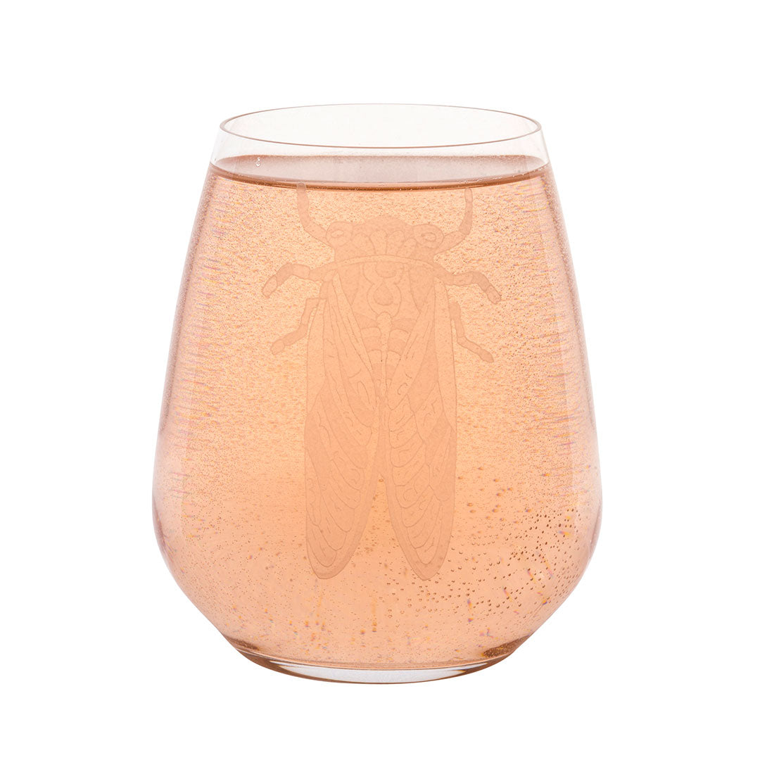 Goldbug Stemless Crystal Wine Glass