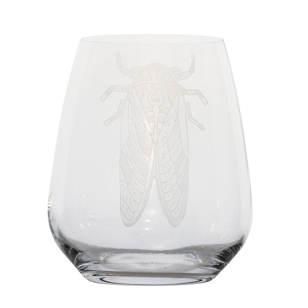 Goldbug Stemless Crystal Wine Glass
