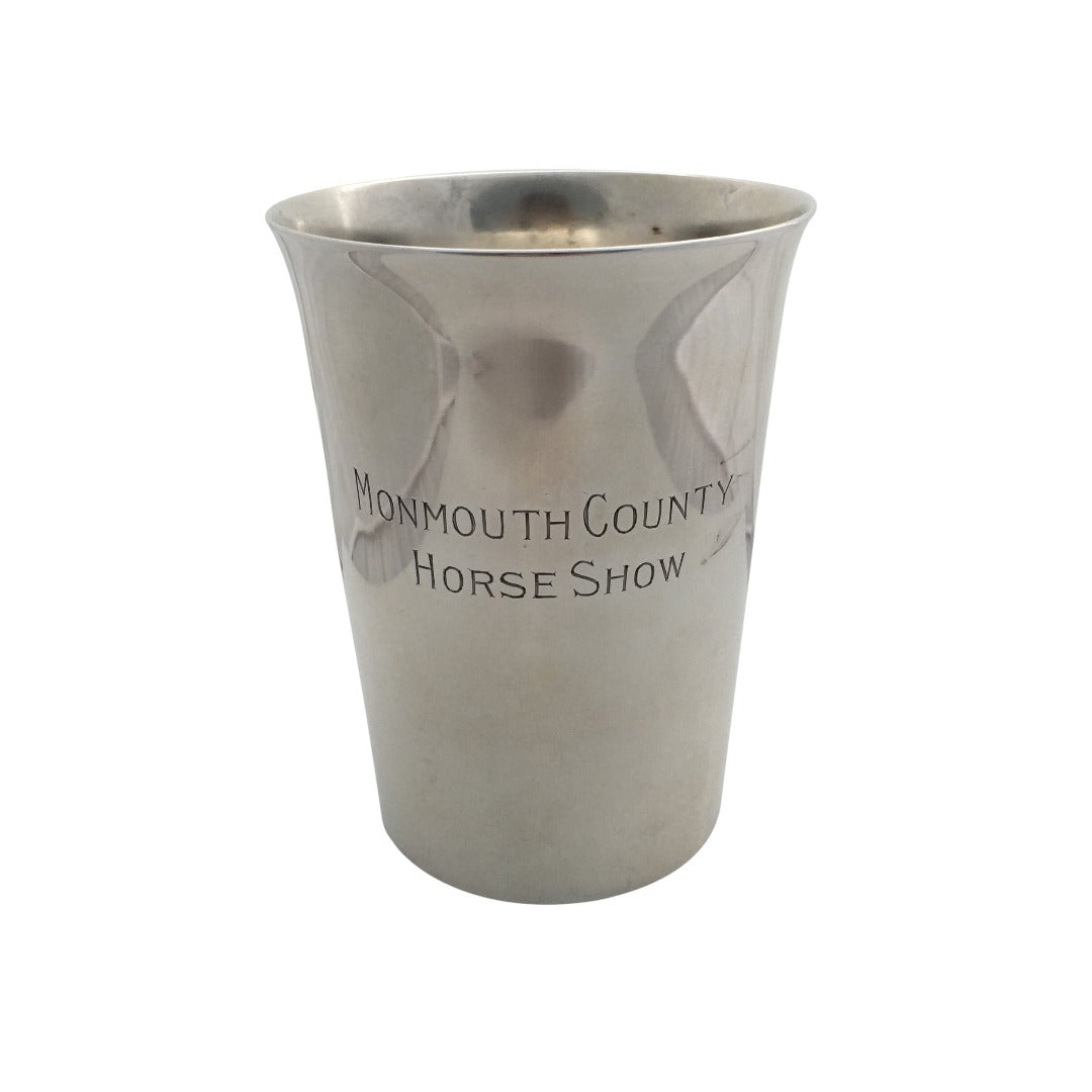 Estate Engraved Sterling Silver Tumbler Cup