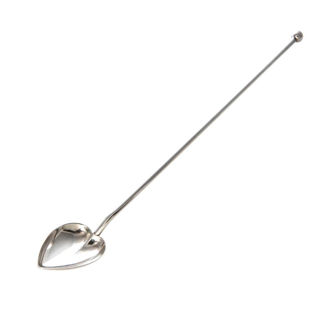 Estate Sterling Silver Sipper Straw Heart Spoon