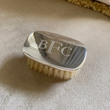 Sterling Silver Military Boy's Brush with machine engraved monogram