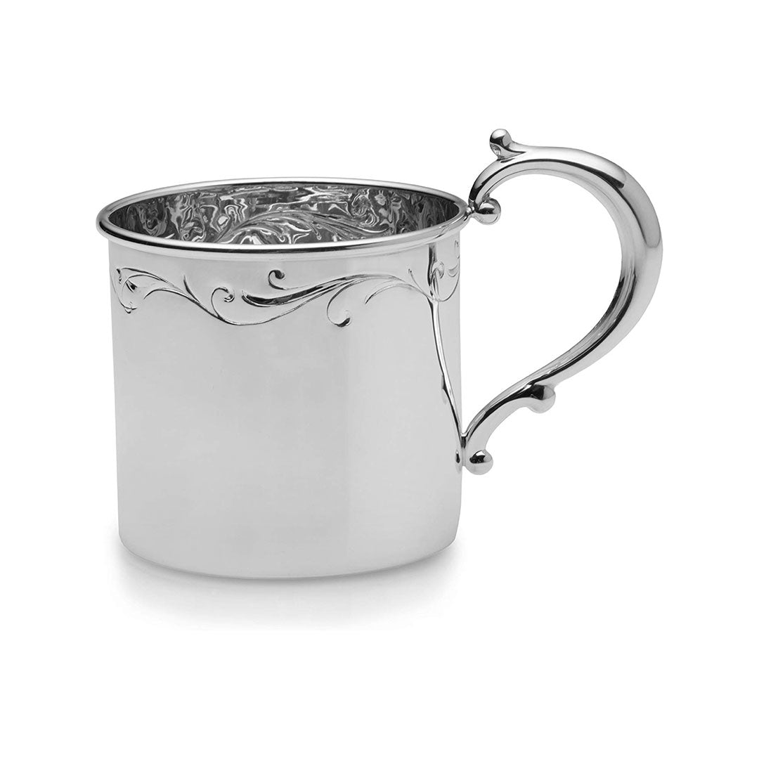 Sterling Silver Floral Baby Cup
