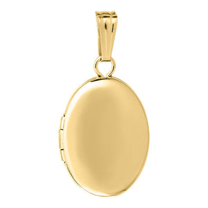 Child 14K Yellow Gold Oval Locket Necklace