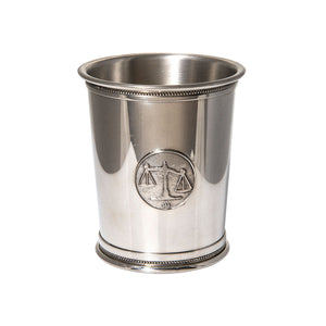 Pewter Scales of Justice Julep Cup 10oz