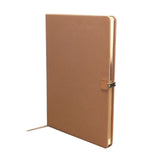 Tan Faux Leather & Gold Edge Notebook A4