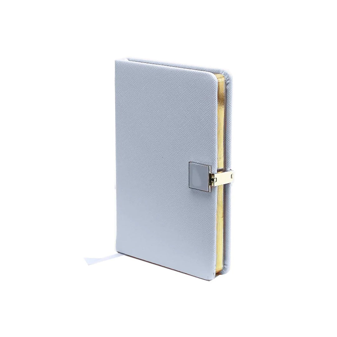 Blue Faux Leather & Gold Edge Notebook A6
