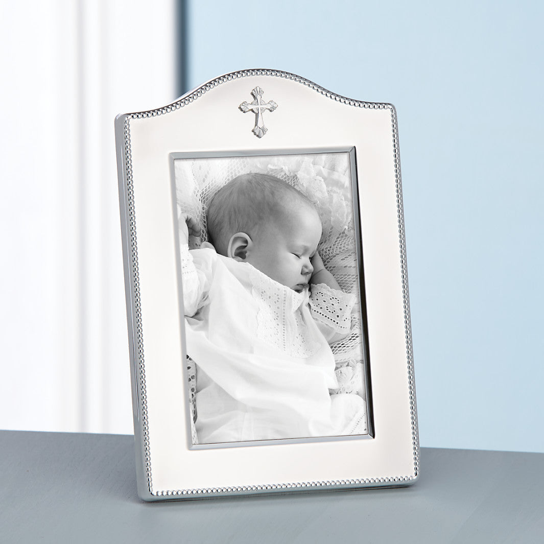 Engraved New Baby Silver Uptown 4x6 Picture Frame- Horizontal/Landscape