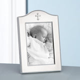 Silver Plated Abbey Cross Picture Frame 4x6