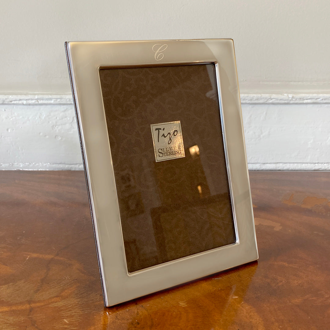 Rectangular frame in sterling silver, size 4 x 6 with window opening.