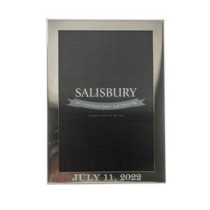 Pewter Picture Frame with machine engraving