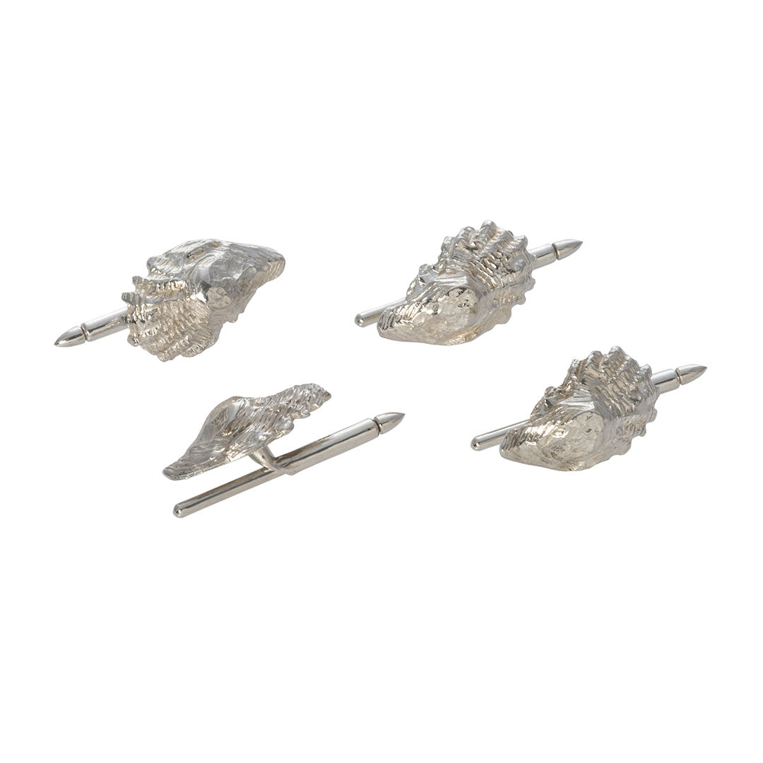 Sterling Silver Oyster Shell Dress Studs