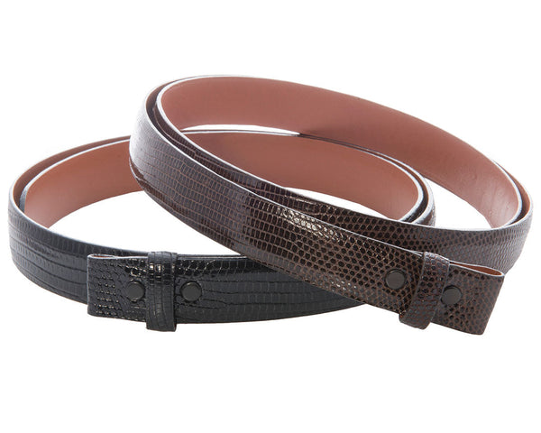 Black Glossy Lizard Belt Strap 1 display picture 1