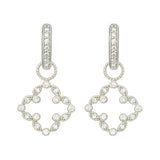 Jude Frances Pave Open Clover Marquis Earring Charms
