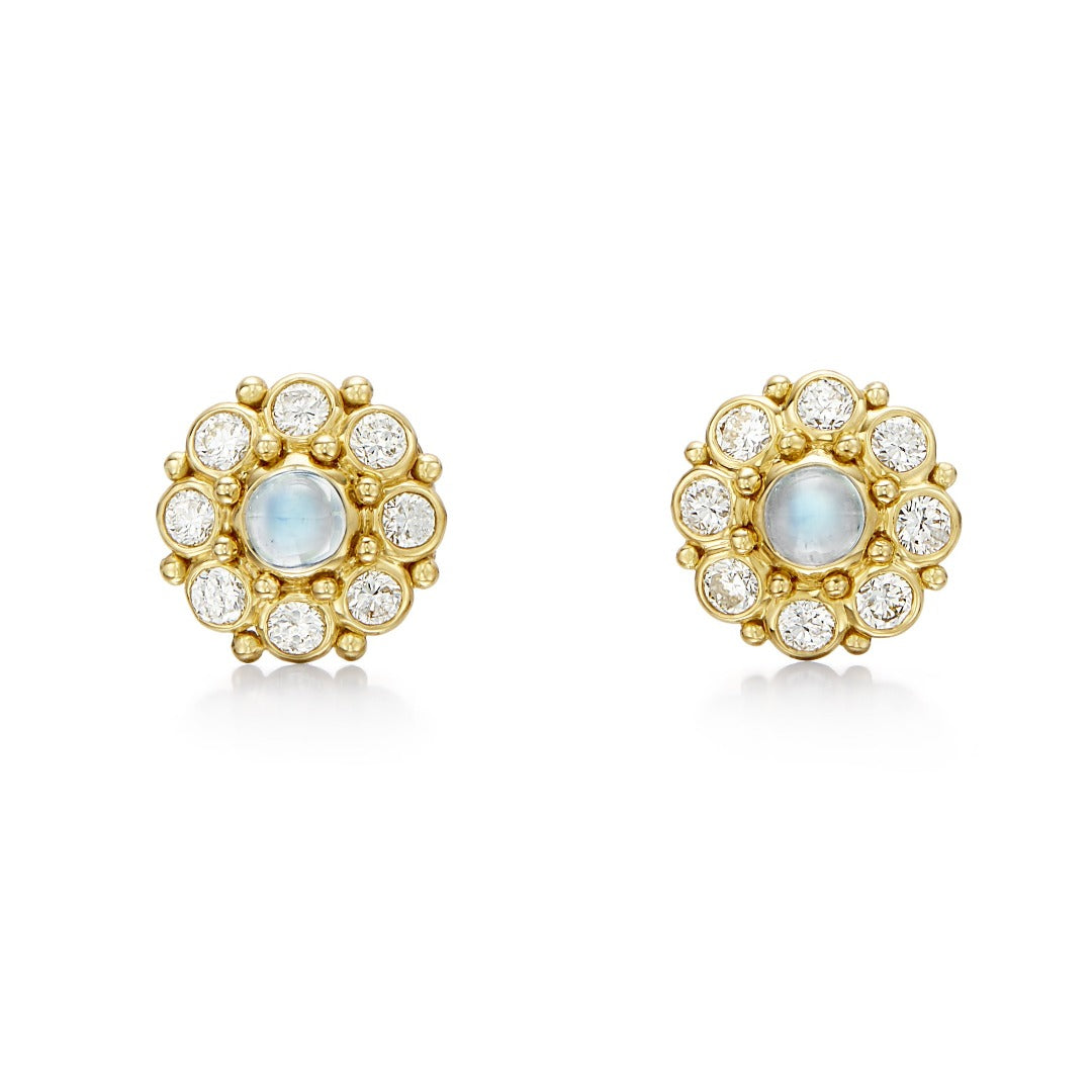 Temple St. Clair Blue Moon & Diamond Mini Stella Earrings