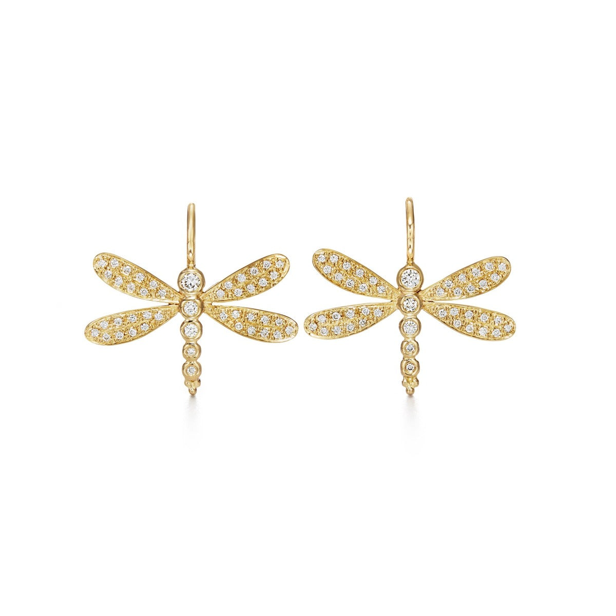 Temple St. Clair Diamond Dragonfly Earrings